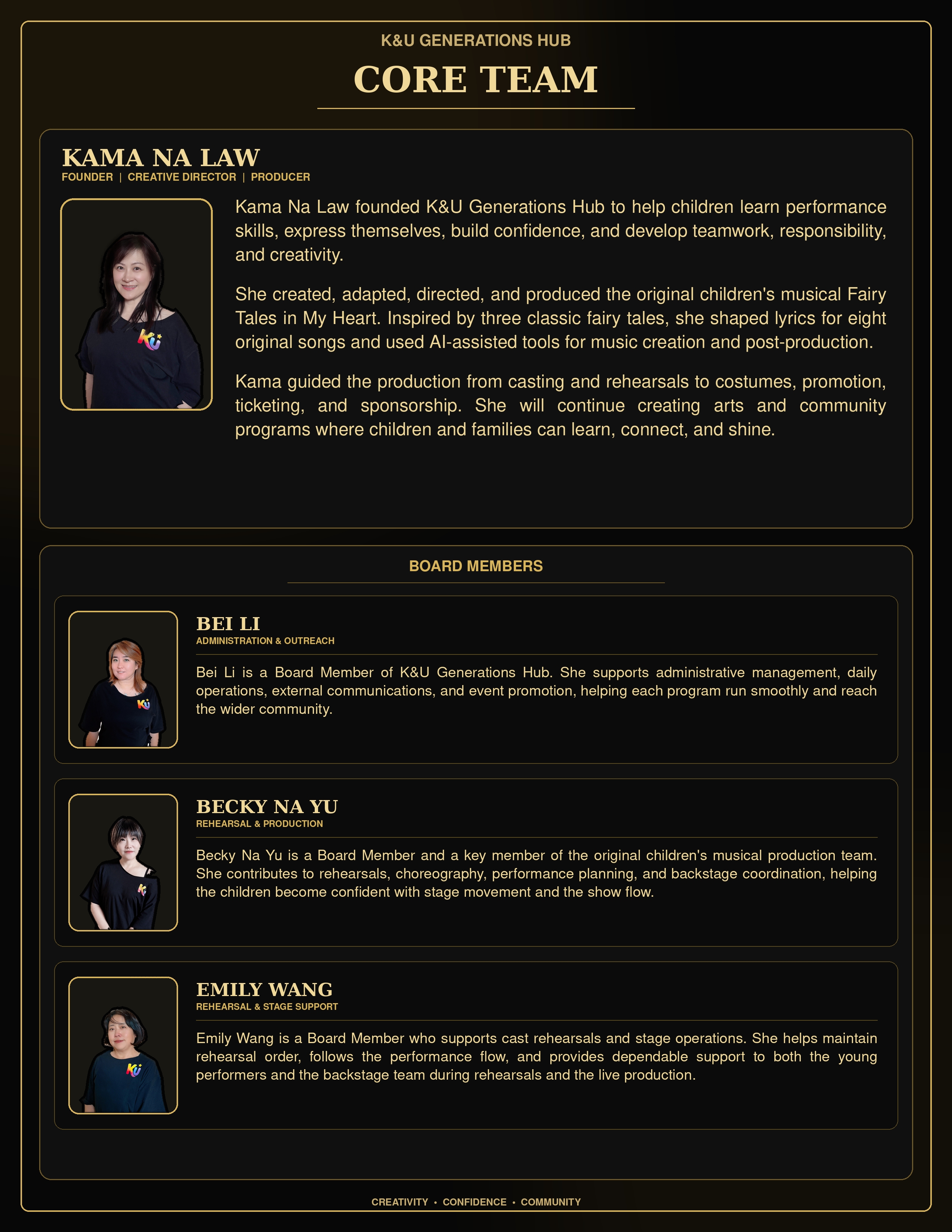 K&U Generations Hub core team