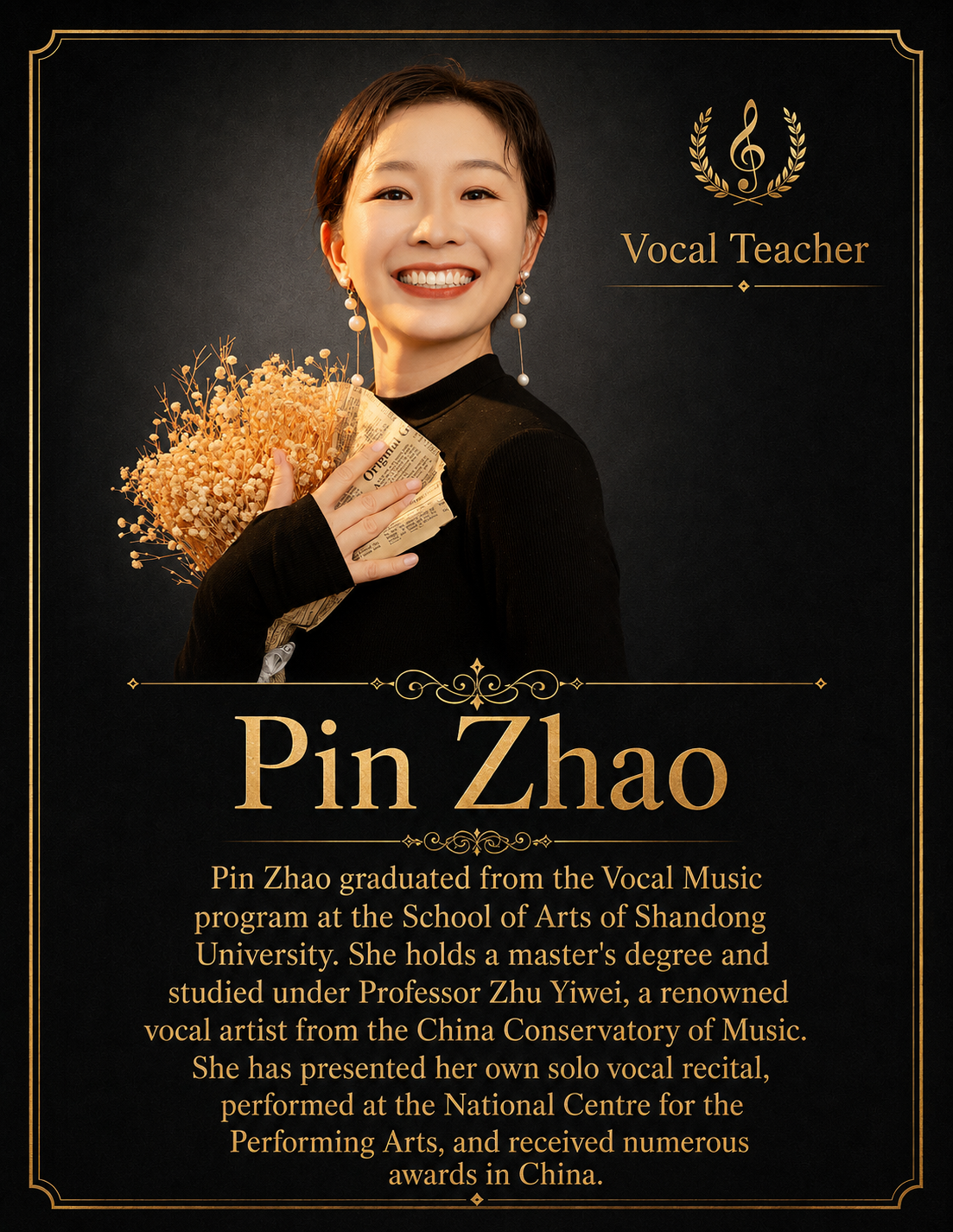 Pin Zhao vocal teacher